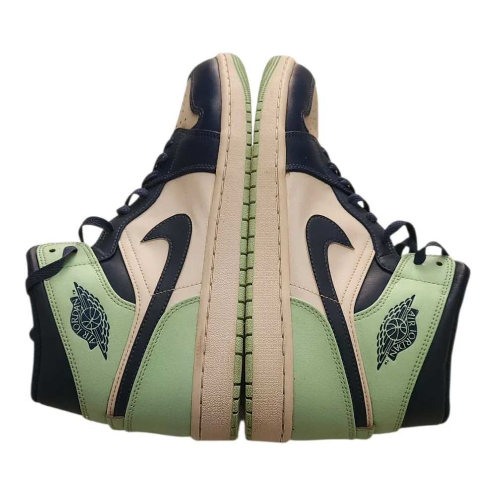 Nike Air Jordan 1 Mid‎ Dutch Green Midnight Navy 554724-413 Mens 11.5